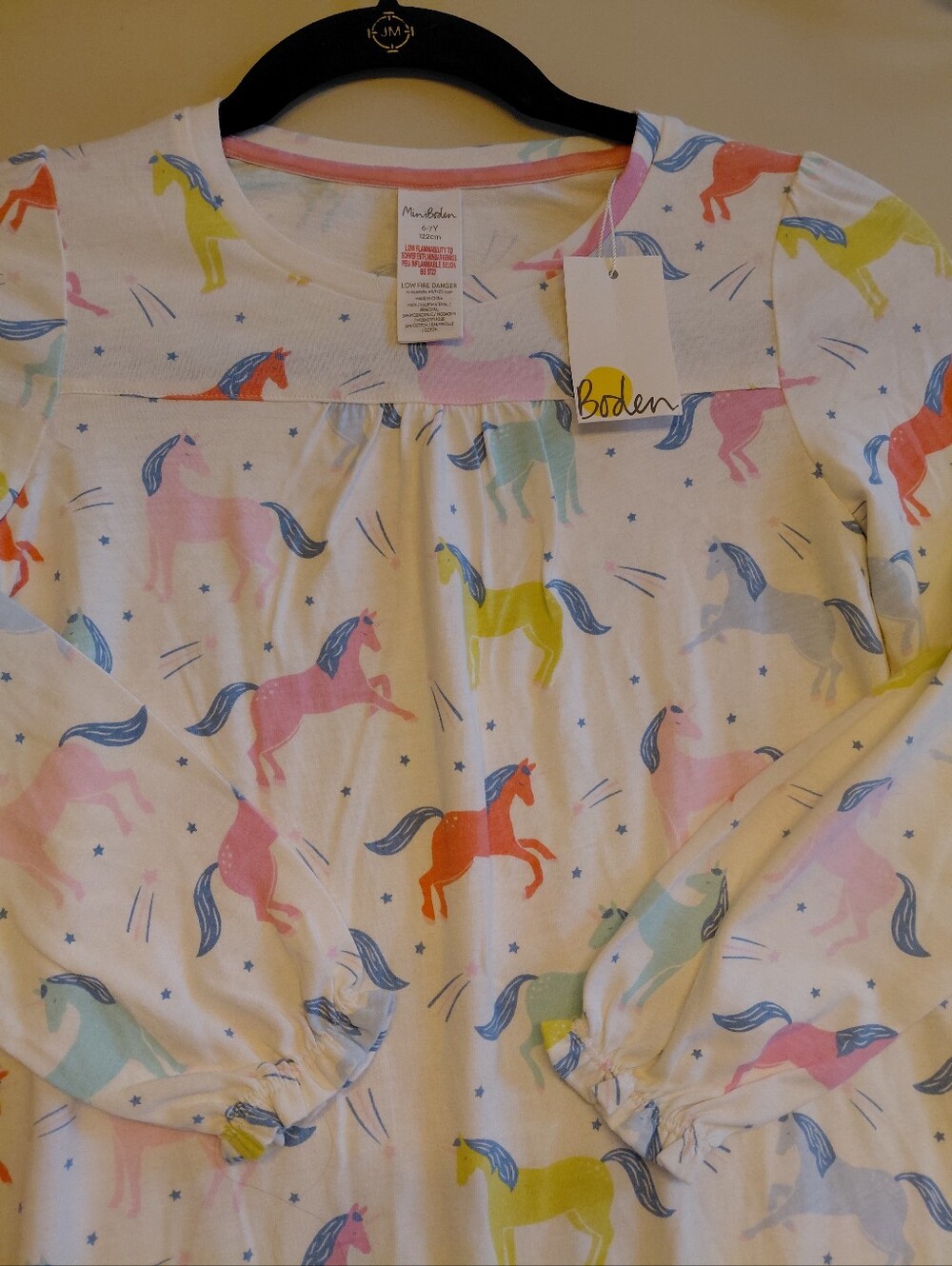 NWT Mini BODEN Printed Long-sleeved Nightie Nightgown